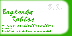 boglarka koblos business card