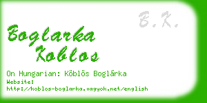 boglarka koblos business card